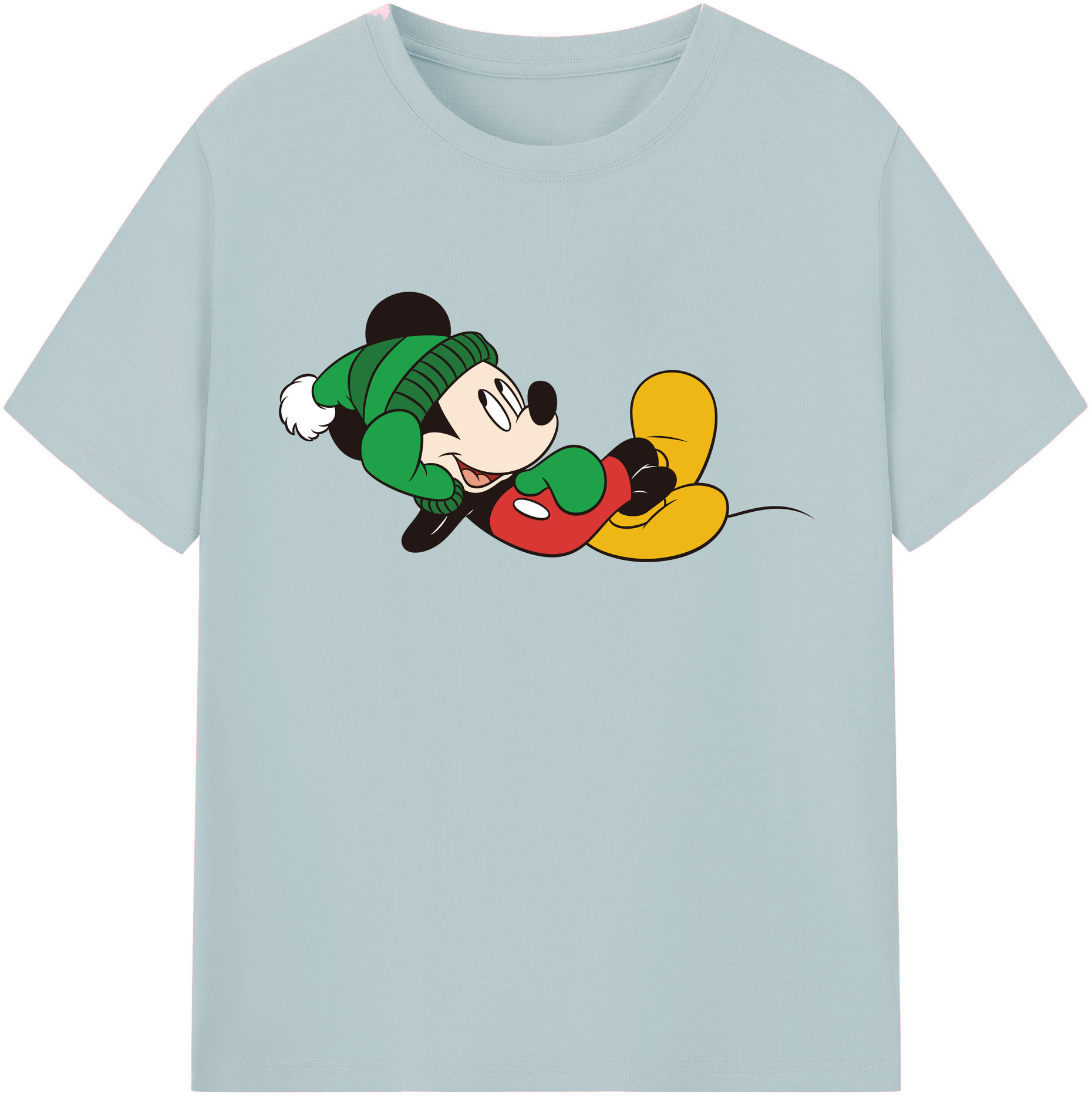 （画像用） ミッキーマウス Mickey Mouse 綿100％半袖Tシャツ（フロントプリント）